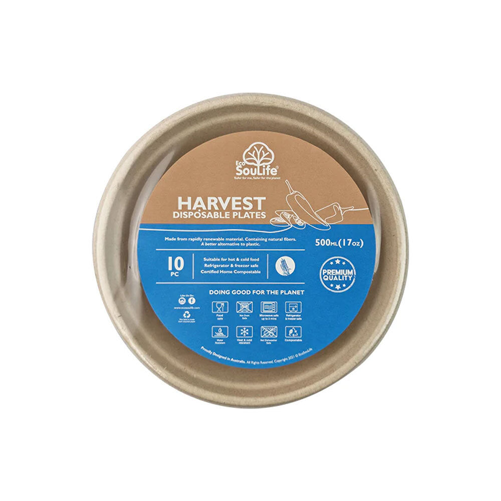 50pc Eco SouLife Harvest Compostable Bowl 500ml