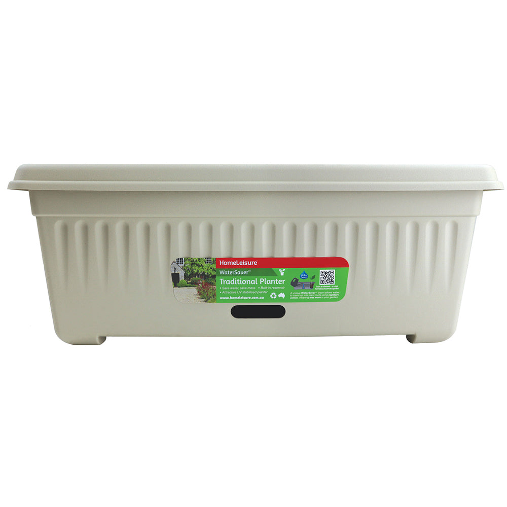 2PK Homeleisure WaterSaver Traditional Rectangle Pot Planter 68cm Stone