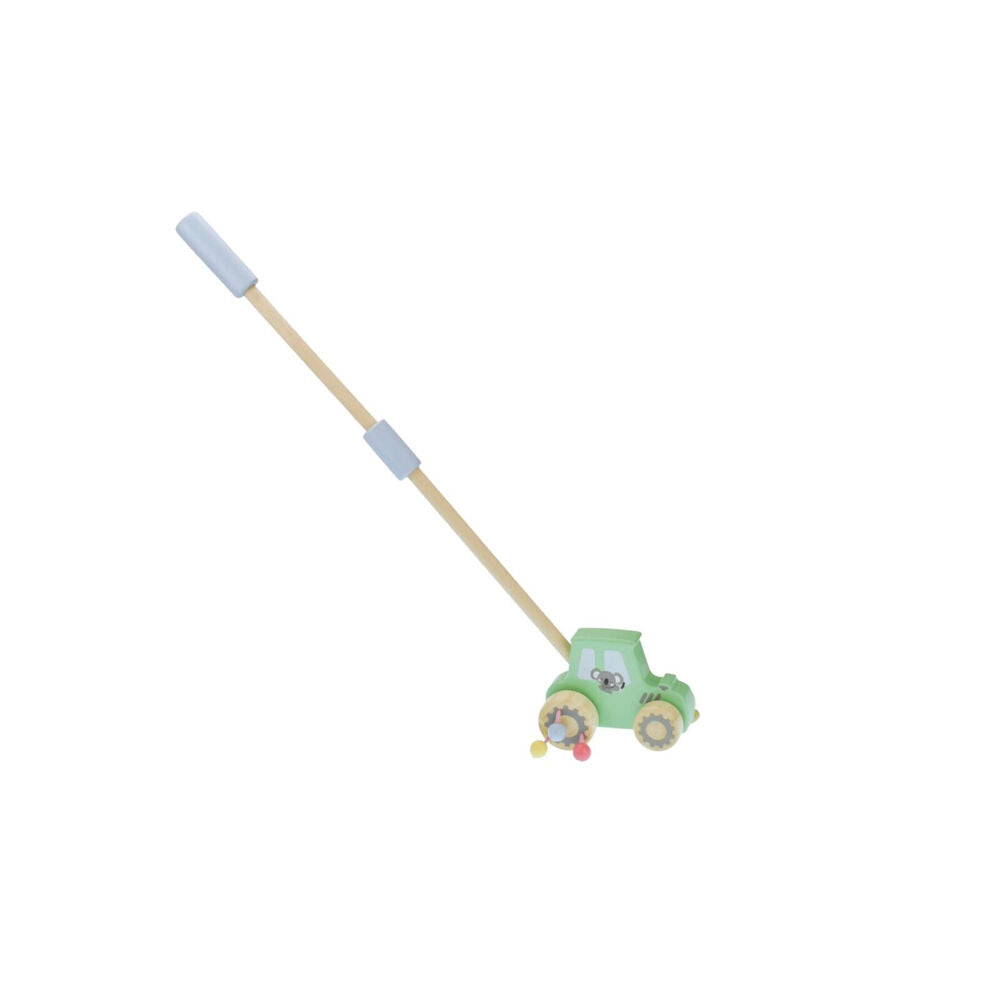 Kaper Kidz Wooden Push Along Tractor Walking Assitance Toy 12m+