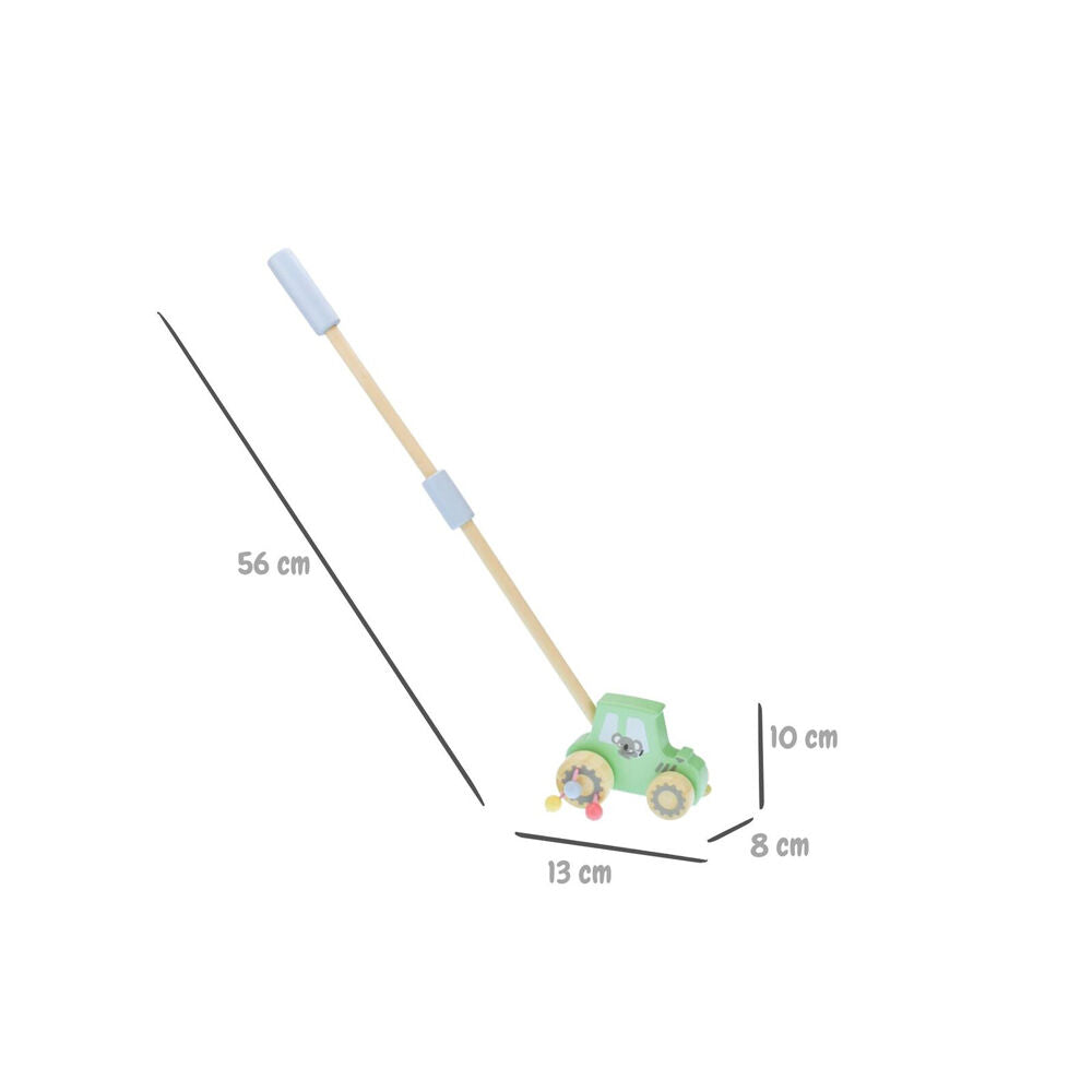 Kaper Kidz Wooden Push Along Tractor Walking Assitance Toy 12m+