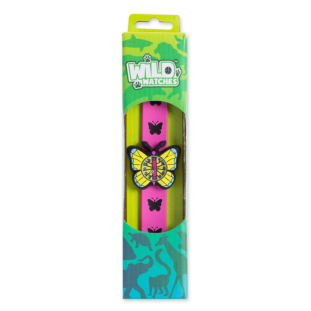 2x Wild Watches 7039 Butterfly 25cm Wrist Watch Kids 3y+ Toy