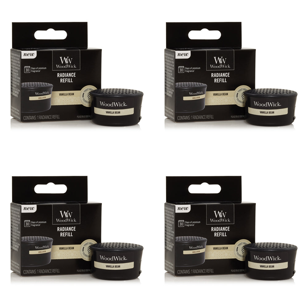 4PK WoodWick Vanilla Bean Radiance Refill Fragrance 1.28oz