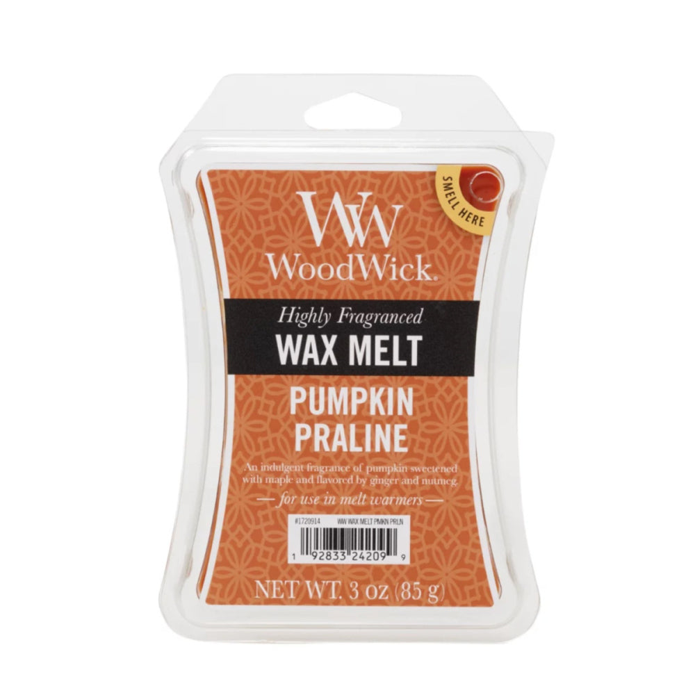 4PK WoodWick Pumpkin Praline Scented Wax Melt Cube 9.7oz