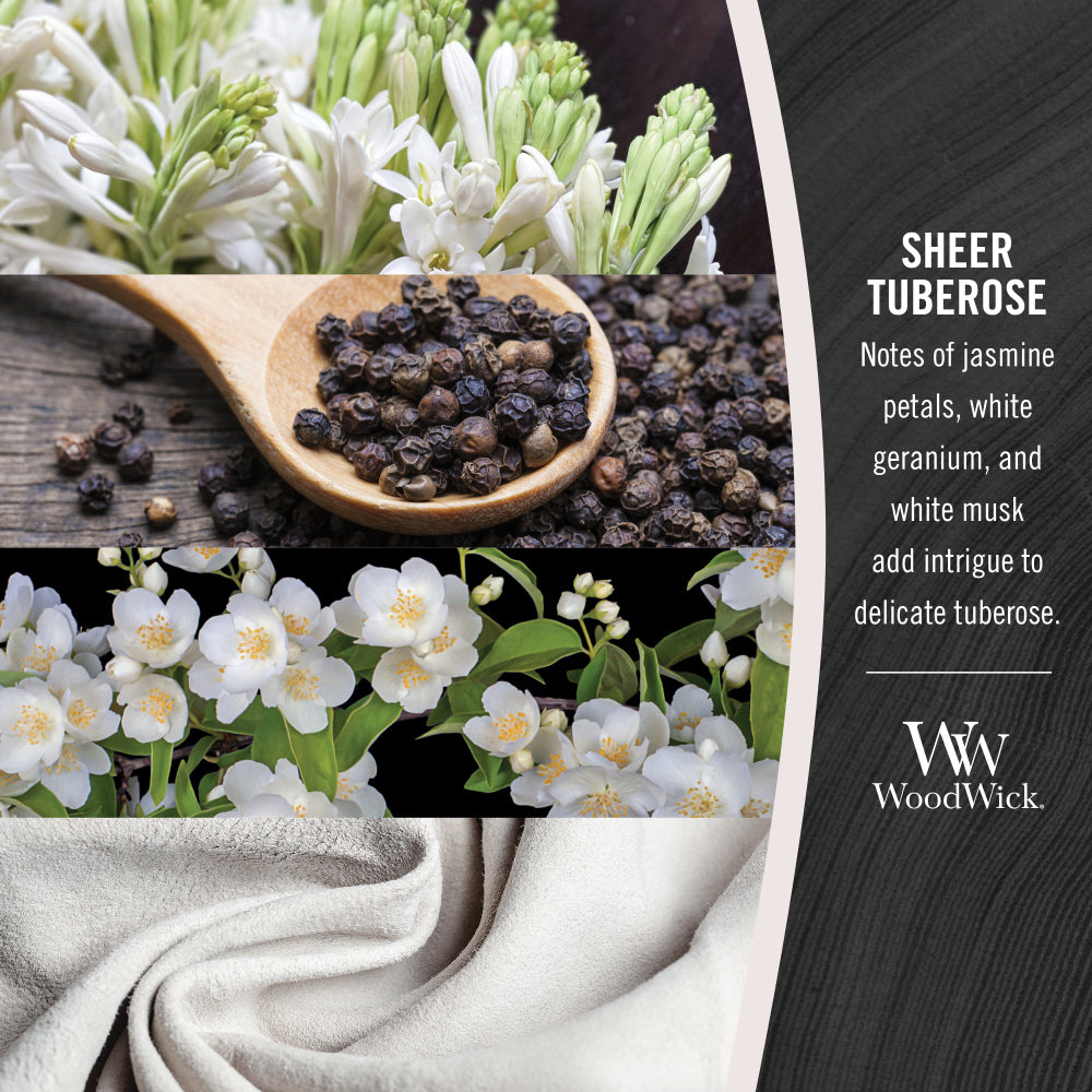 4PK WoodWick Sheer Tuberose Scented Wax Melt Cube 9.7oz
