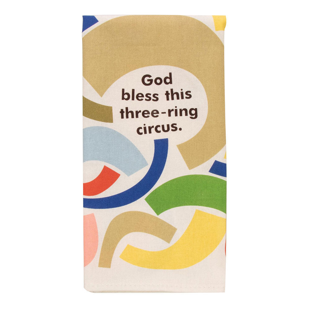 Blue Q Three-Ring Circus Dish Towel Kitchen Cleaning/Drying Cloth