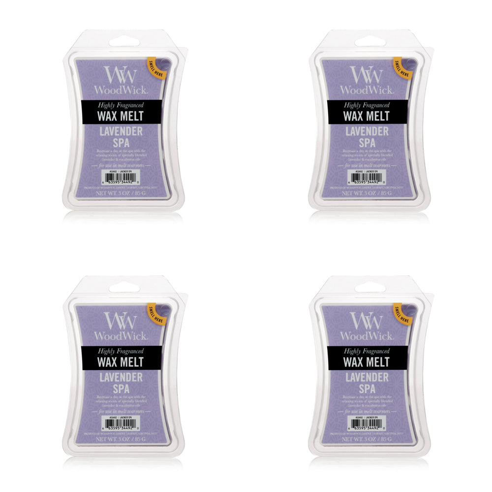 4PK WoodWick Lavender Spa Scented Wax Melt Cube 9.7oz