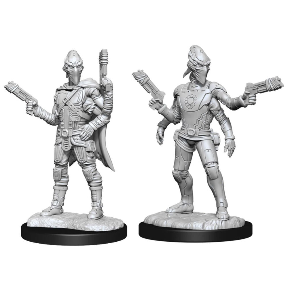 2pc Starfinder Deep Cuts Unpainted Miniatures Kasatha Operative