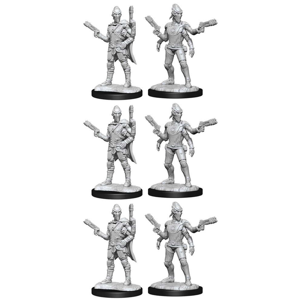 3x 2pc Starfinder Deep Cuts Unpainted Miniatures Kasatha Operative