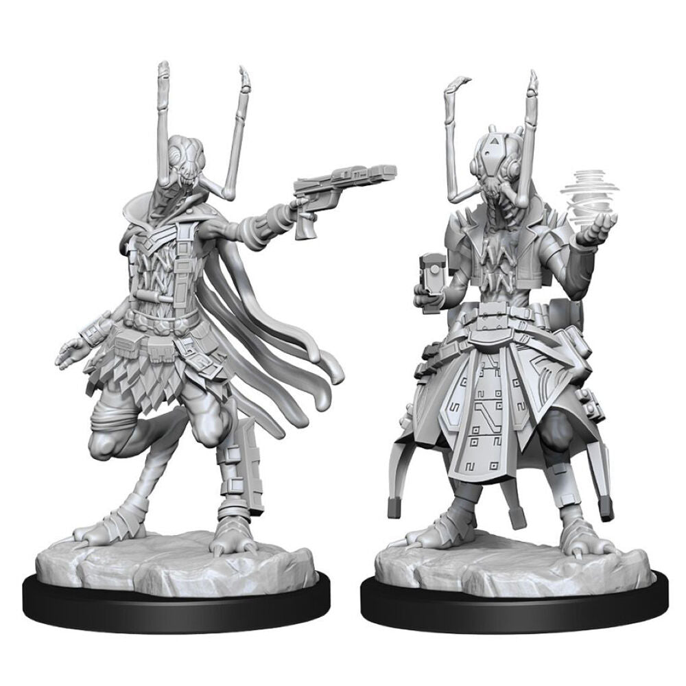 2pc Starfinder Deep Cuts Unpainted Miniatures Shirren Technomancer