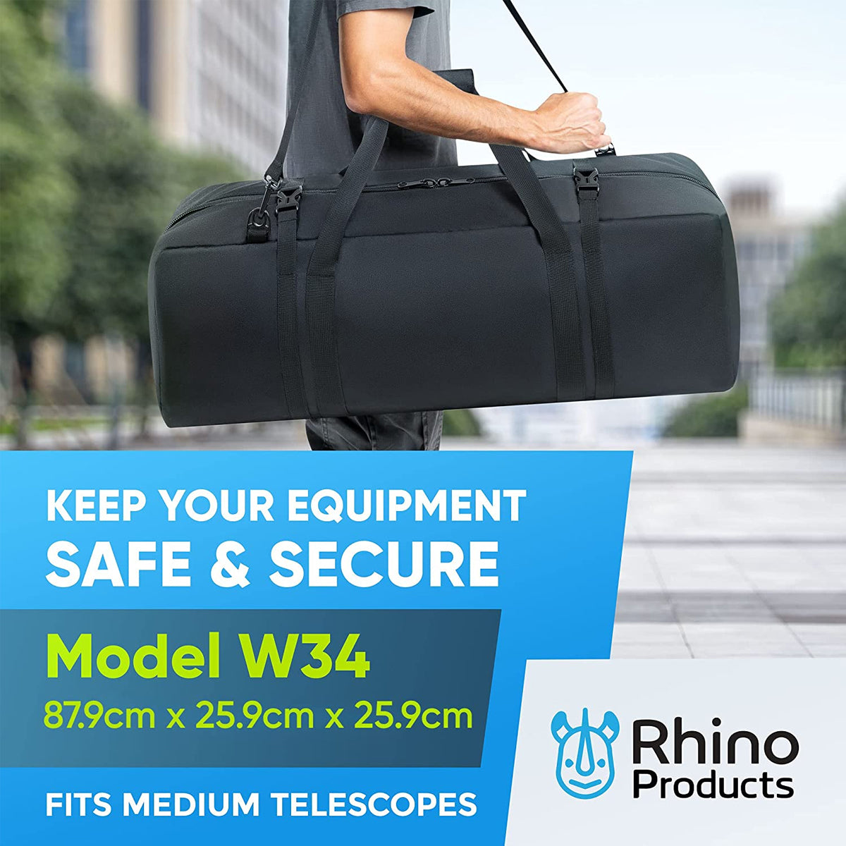 Rhino 35" Shock Absorbent Transportation Carry Bag/Case For Telescope