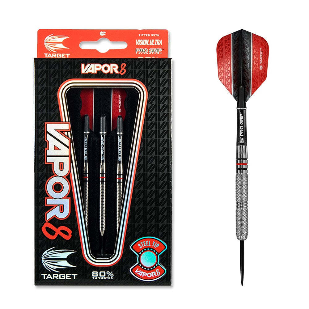 13pc Target Vapor8 80% Tungsten Steel Tip Darts Set 24g