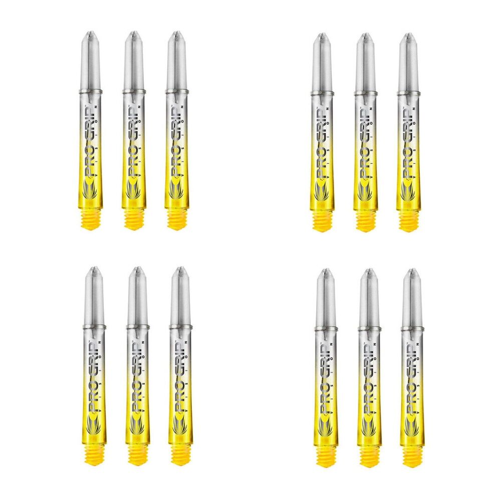 4x 3pc Target Pro Vision Shaft Accessory Short - Yellow