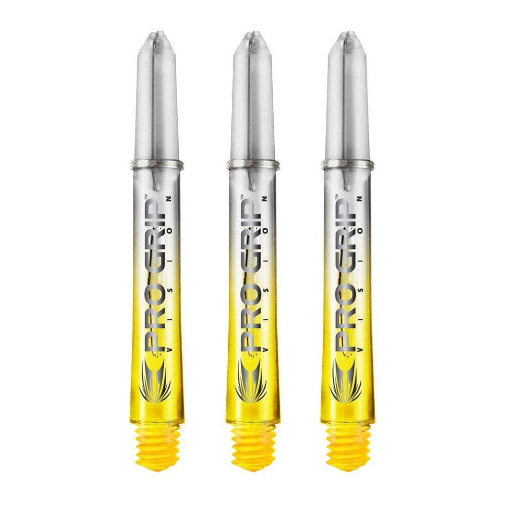 4x 3pc Target Pro Vision Shaft Accessory Short - Yellow