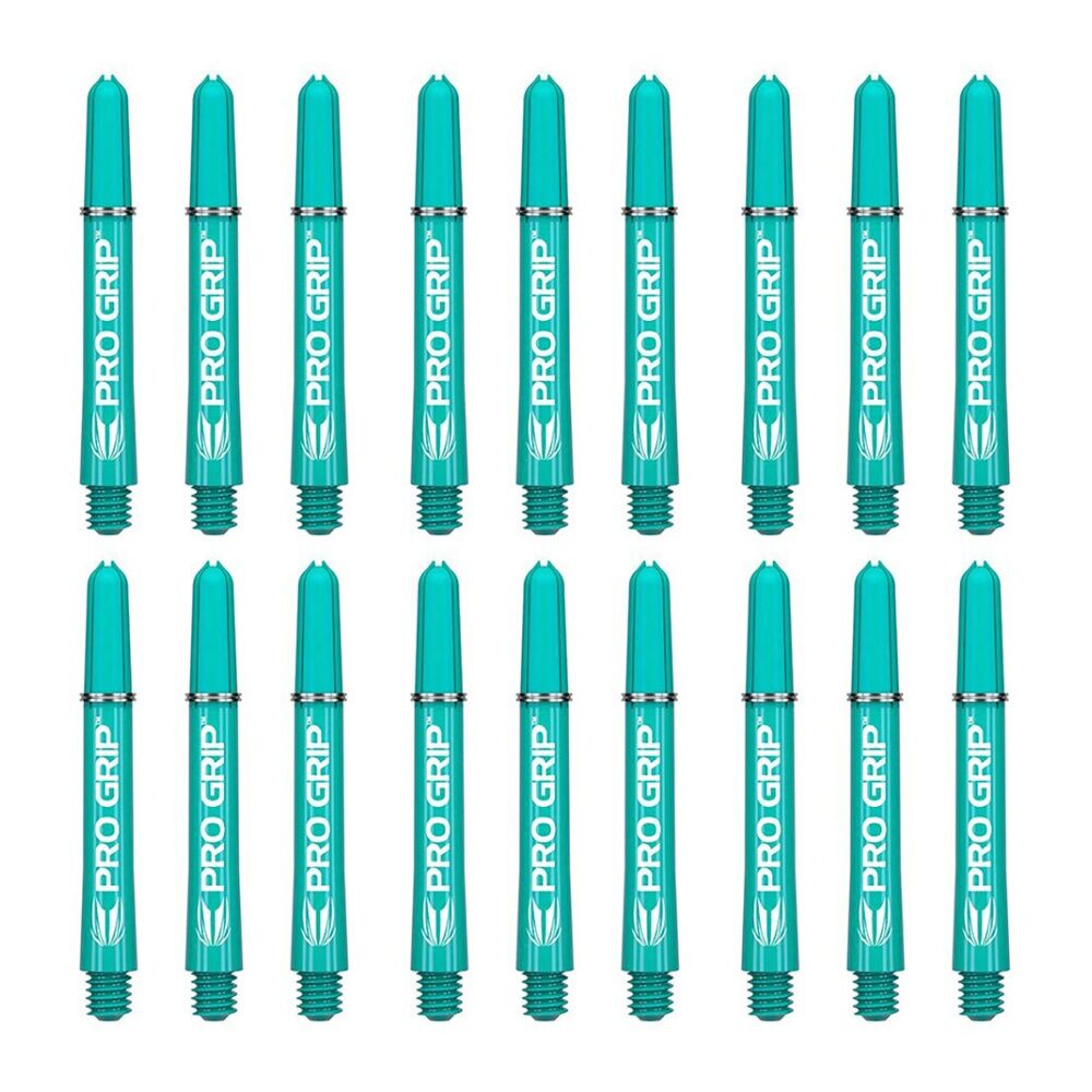 6x 3pc Target Pro Grip Nylon Shaft Accessory Intermediate - Aqua