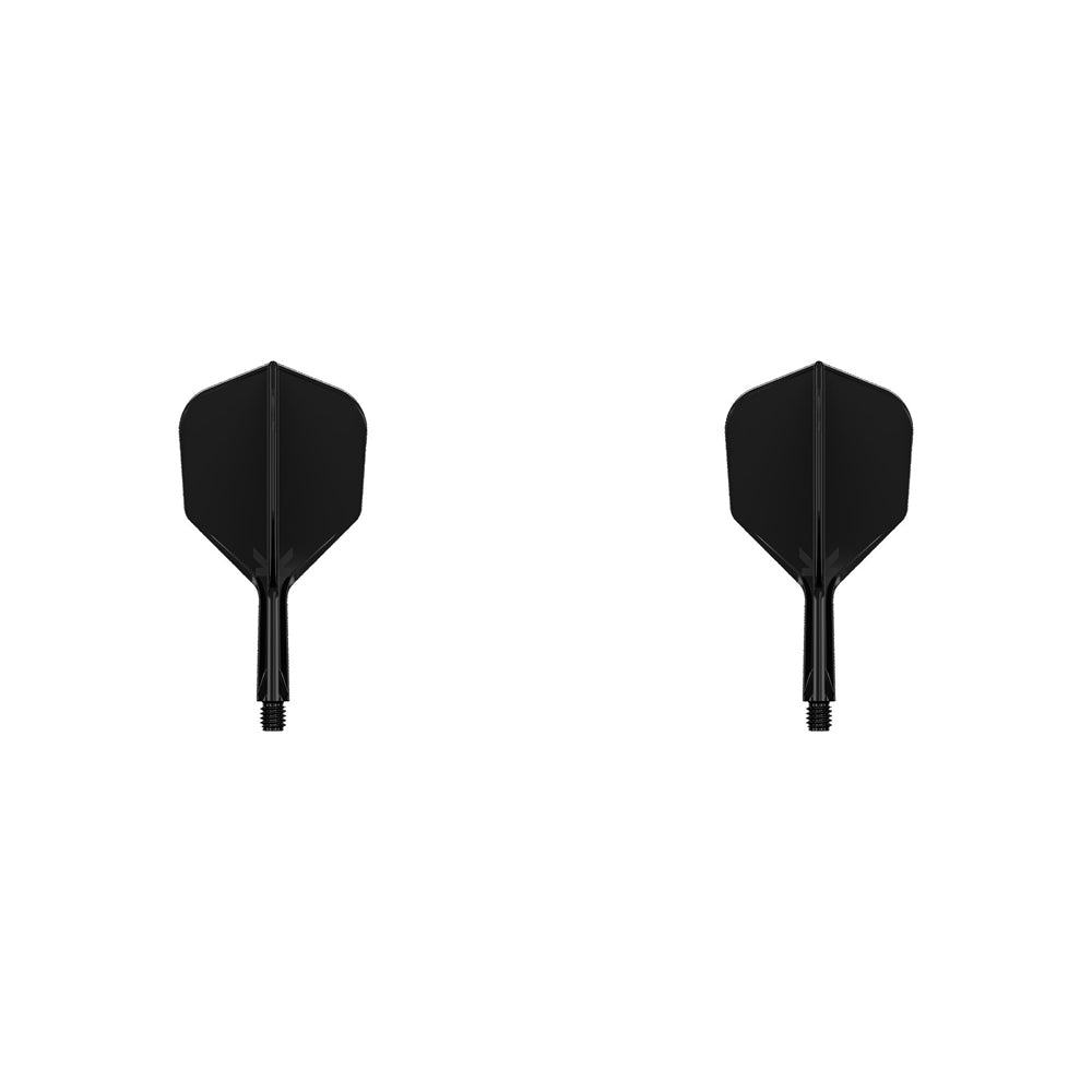2x Target K-Flex Moulded Flight & Shaft No.6 Medium - Black