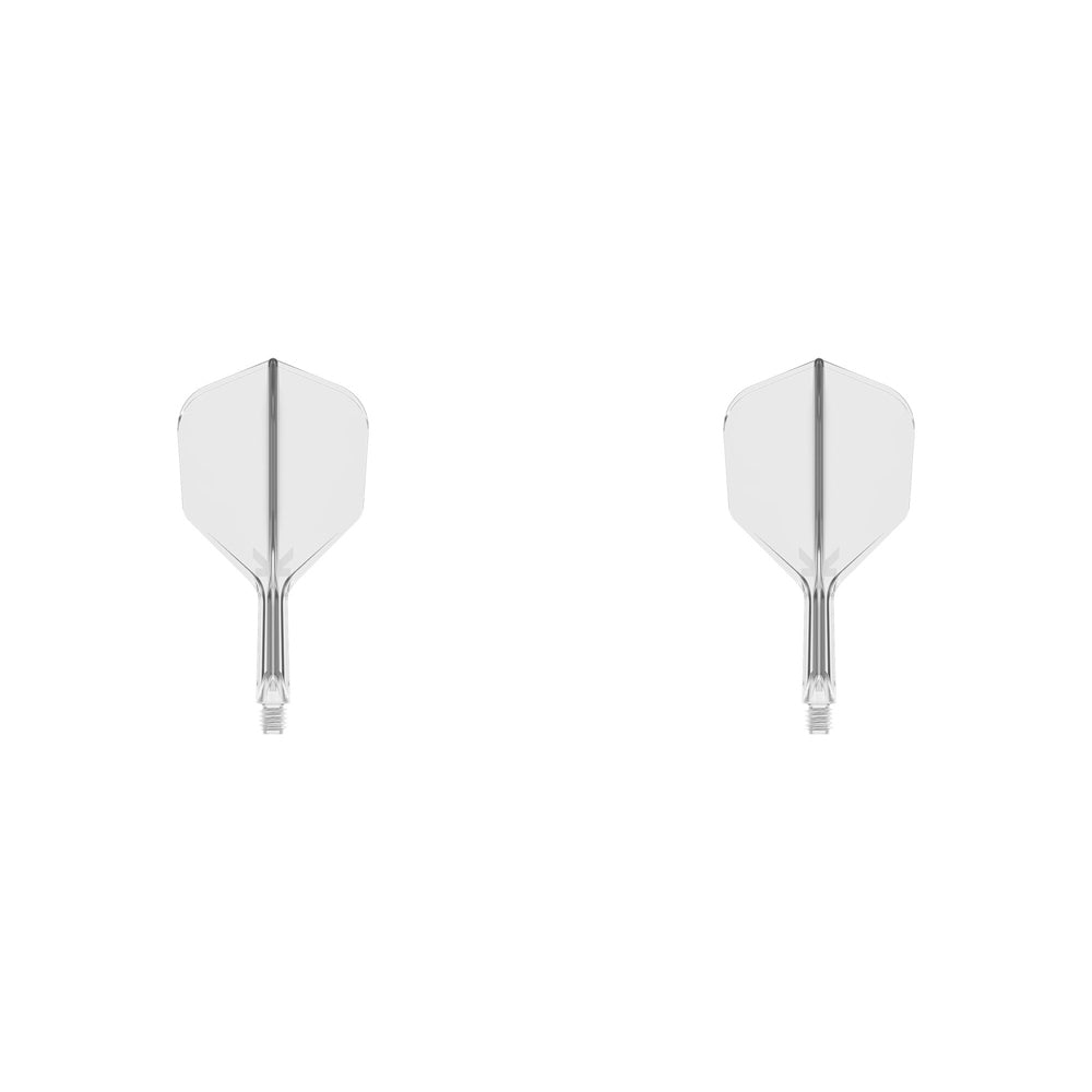2x Target K-Flex Moulded Flight & Shaft No.6 Medium - Clear