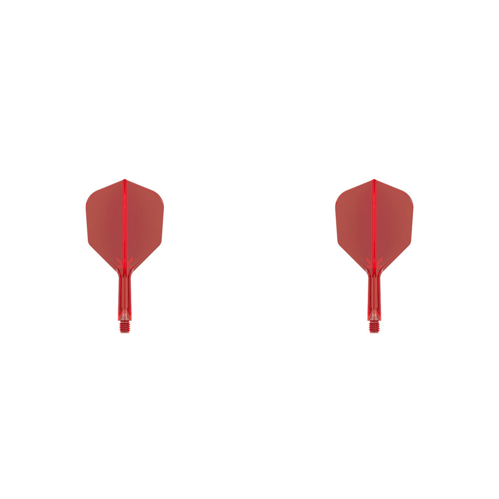 2x Target K-Flex Moulded Flight & Shaft No.6 Medium - Red