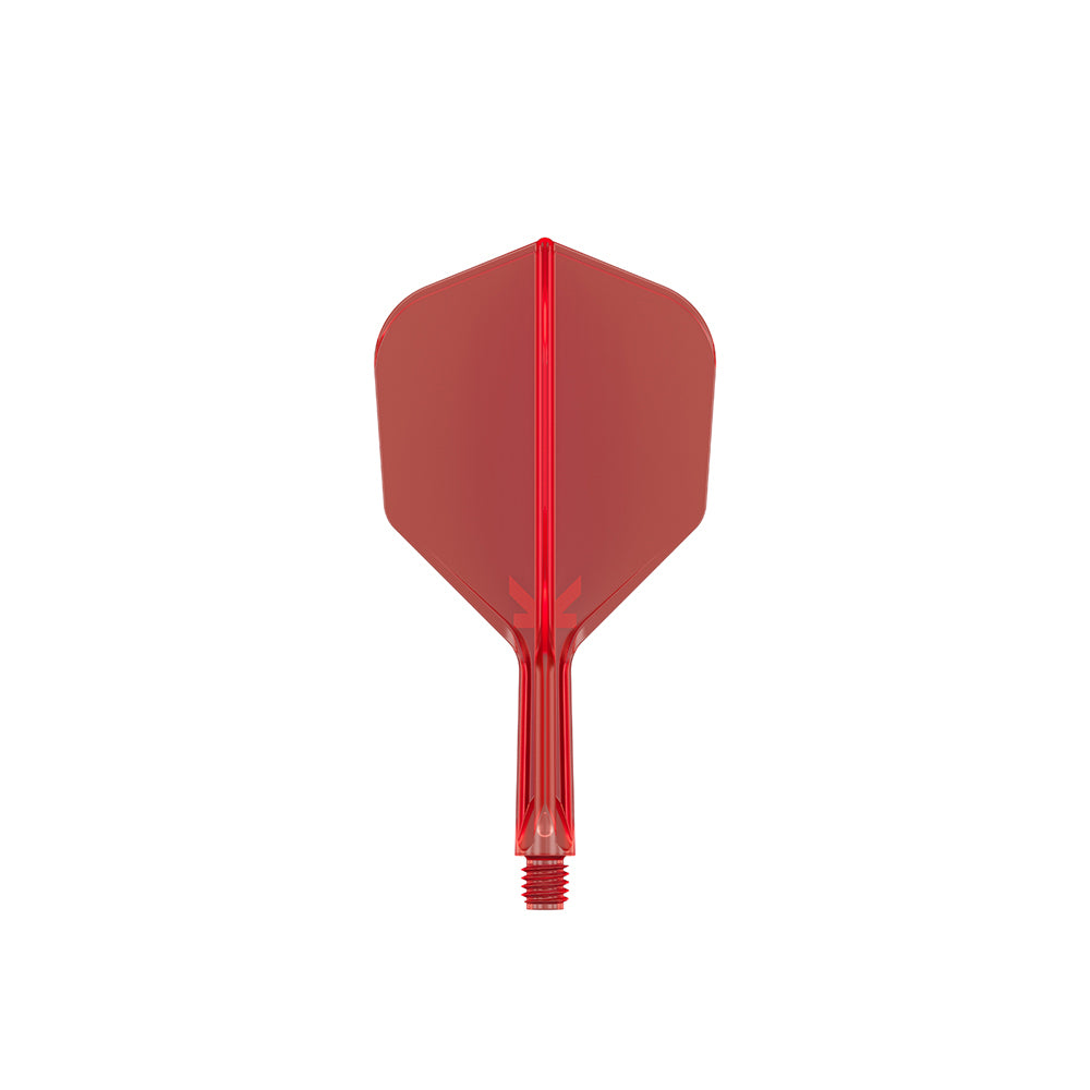 2x Target K-Flex Moulded Flight & Shaft No.6 Medium - Red