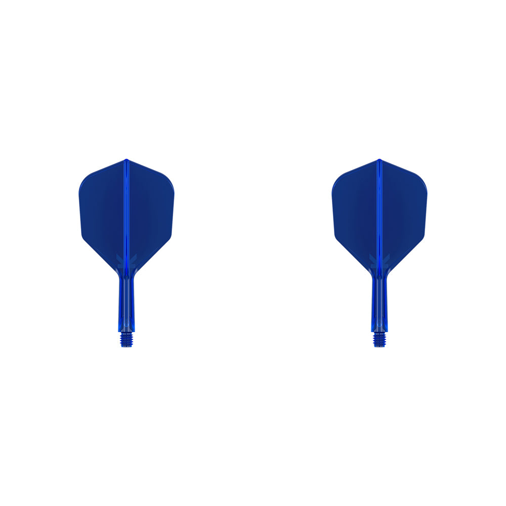2x Target K-Flex Moulded Flight & Shaft No.6 Medium - Blue