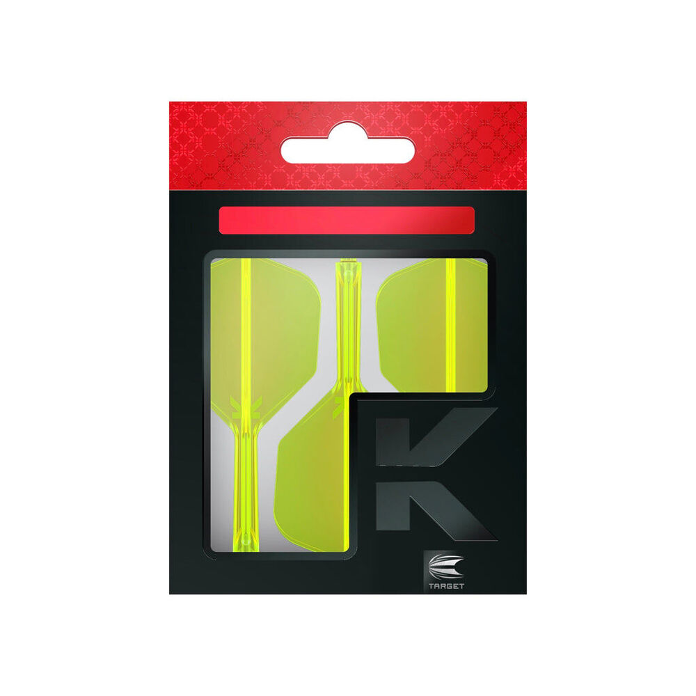 3pc Target K-Flex No 2 Dart Flight & Shaft Intermedium - Neon Yellow