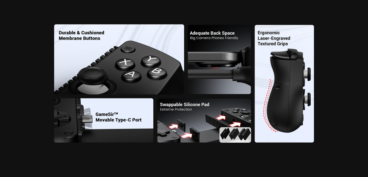 Gamesir X5 Lite Wired Game Controller for iPhone & iPad Mini/Android USB-C Black