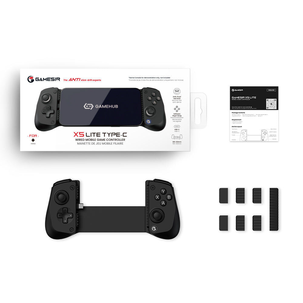 Gamesir X5 Lite Wired Game Controller for iPhone & iPad Mini/Android USB-C Black