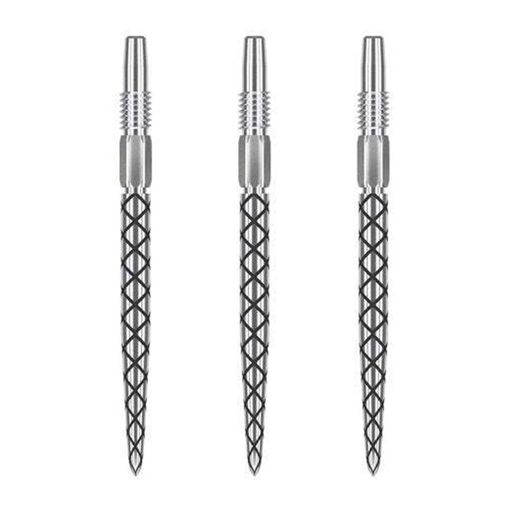 2x 3pc Target 26mm Swiss Diamond Pro Point For Darts SP Barrels - Silver