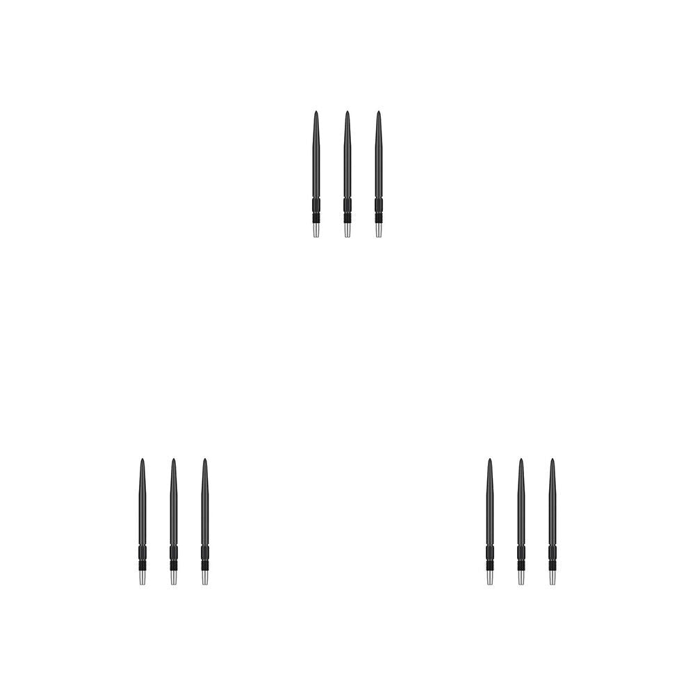 9pc Target Swiss Dart Point Pocket Size 30mm - Black