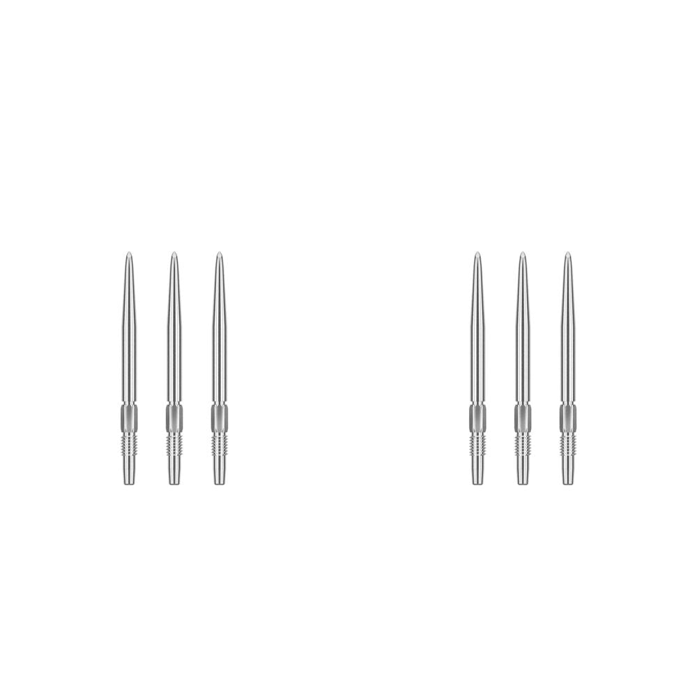 6pc Target Swiss Dart Point Pocket Size 40mm - Silver