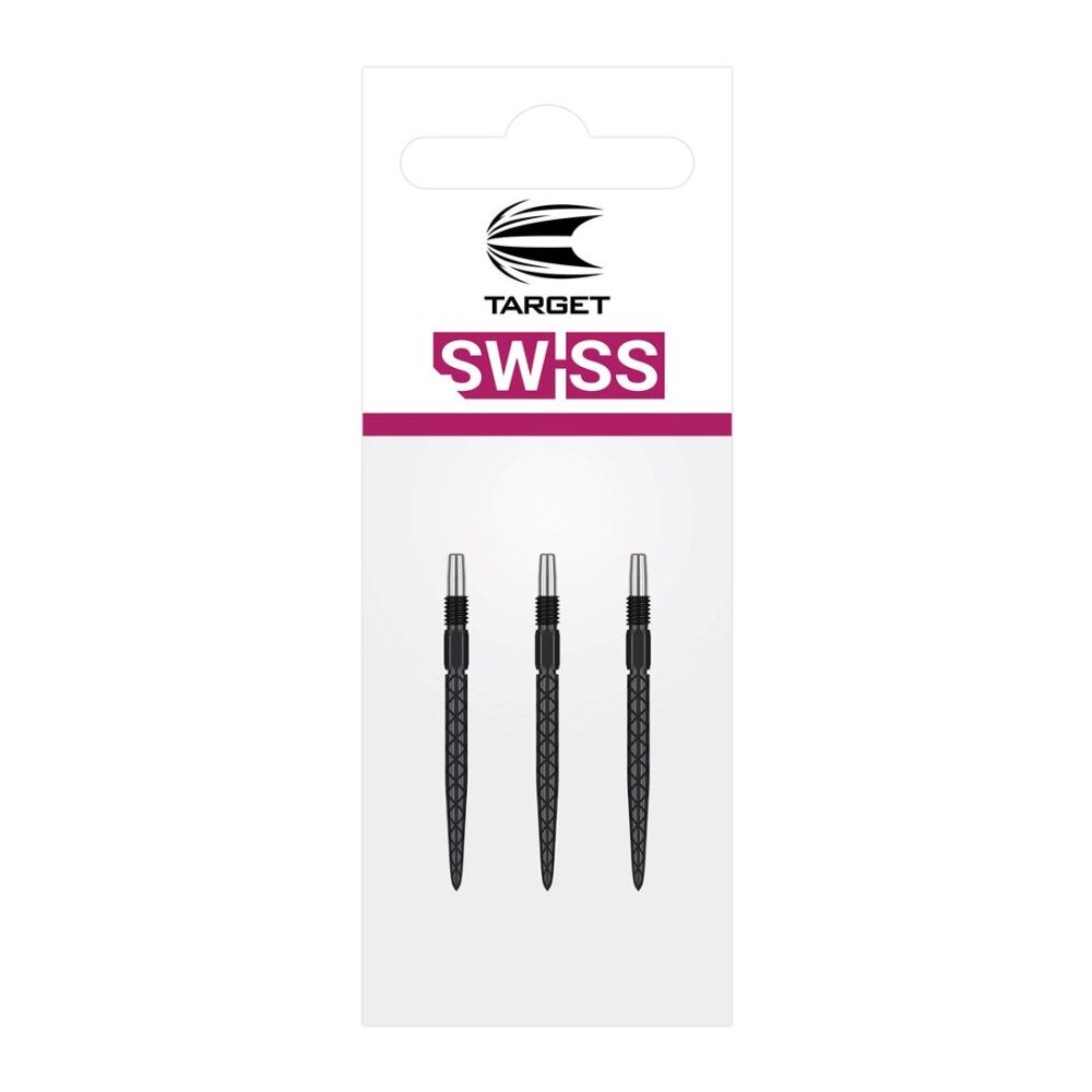 3pc Target Swiss Diamond Pro Dart Points 40mm - Black