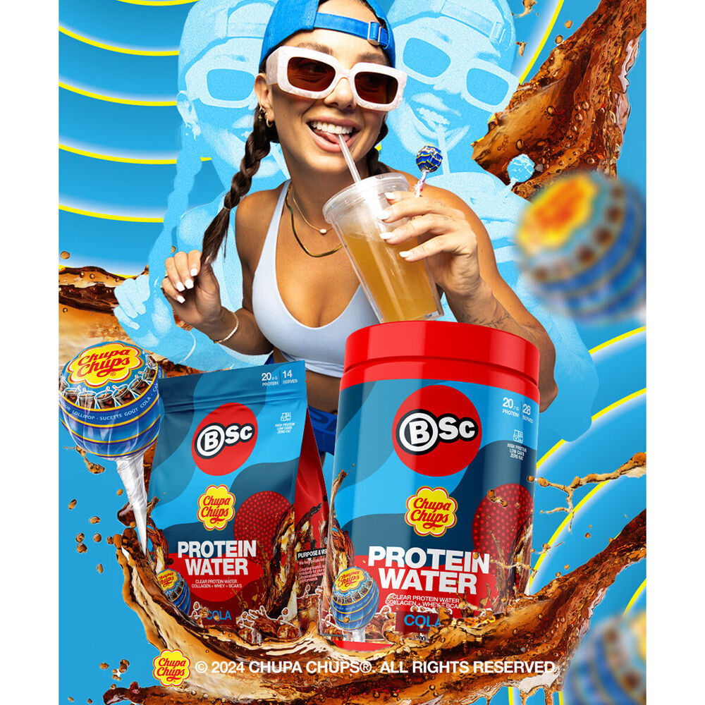 BSc x Chupa Chups Protein Water Drink Mix Post Workout 14 Serves 350g Cola