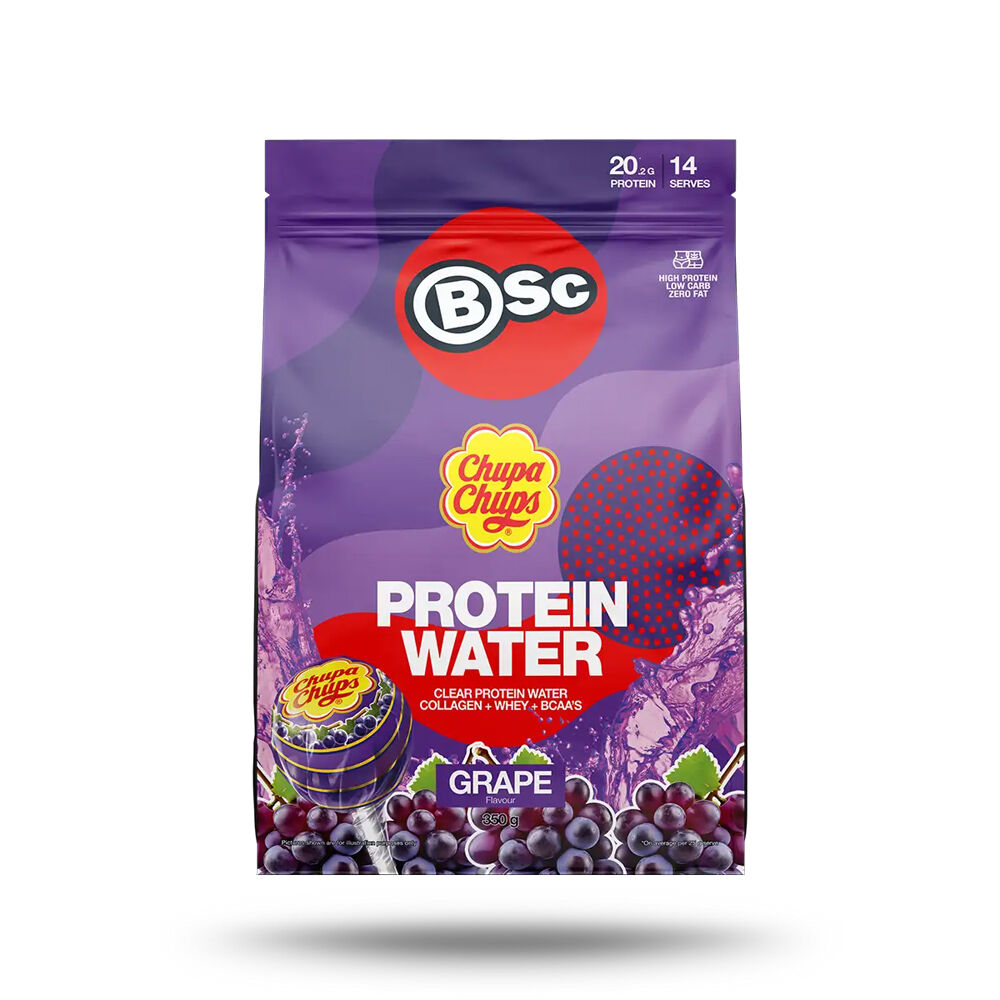 BSc x Chupa Chups Protein Water Drink Mix Post Workout 14 Serves 350g Grape
