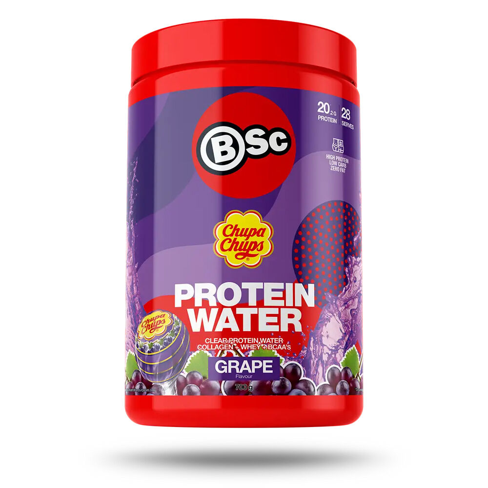 BSc x Chupa Chups Protein Water Drink Mix Post Workout 28 Serves 700g Grape