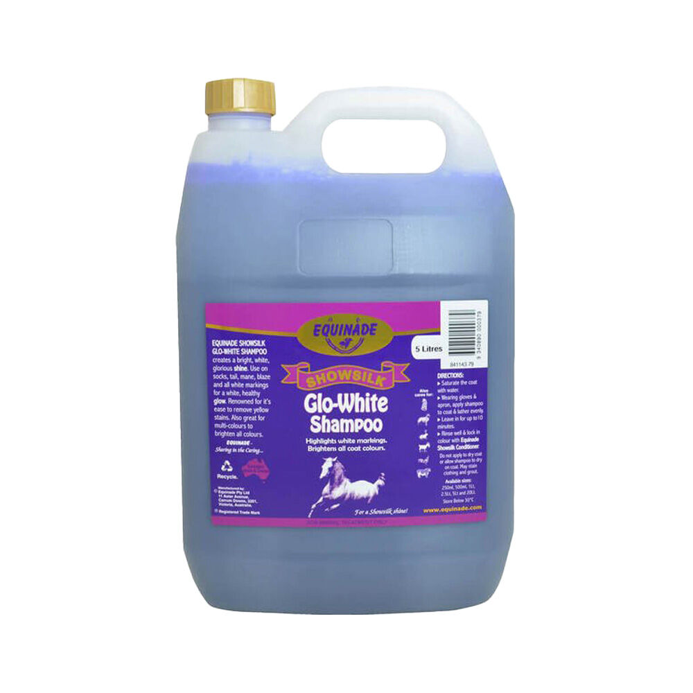 Equinade Showsilk Glo White Horse Coat Grooming Care Shampoo 5L