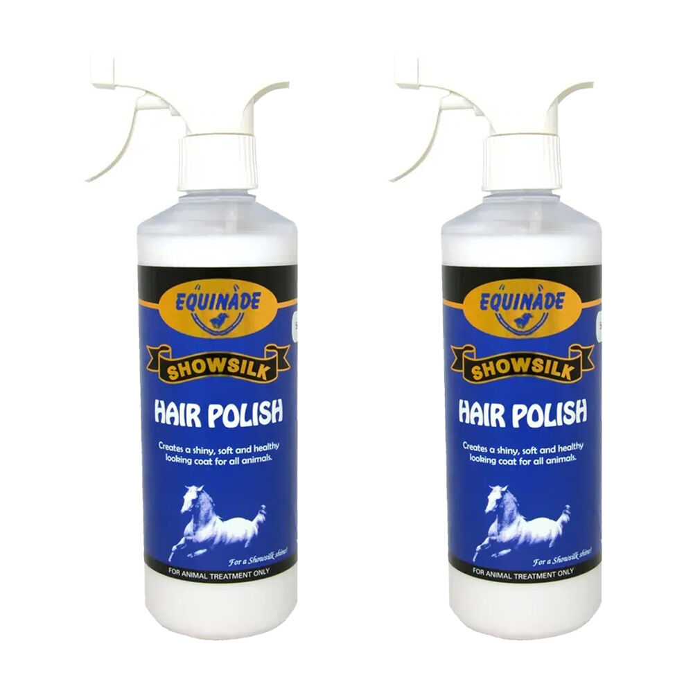 2PK Equinade Showsilk Horse Coat Hair Polish Grooming Care 500ml