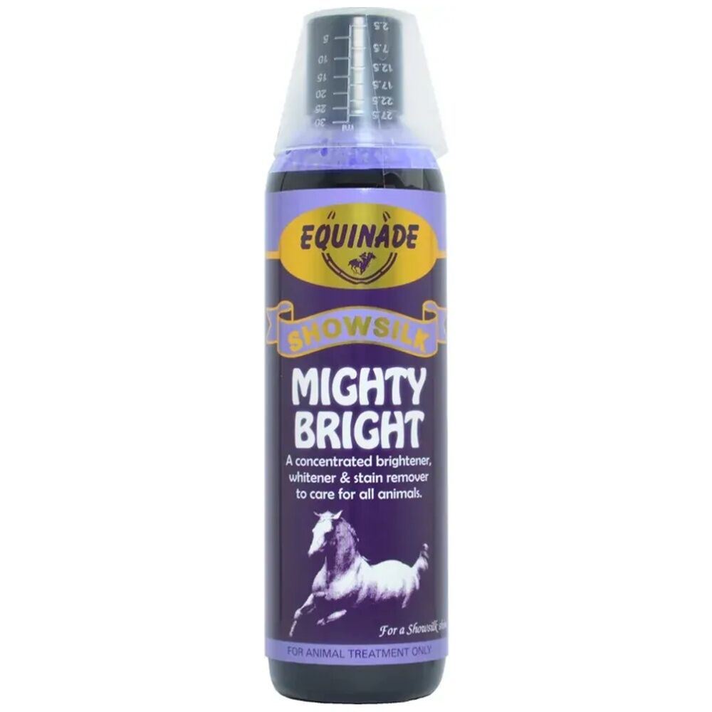 4PK Equinade Showsilk Horse Coat Whitener & Stain Remover 125ml Mighty Bright