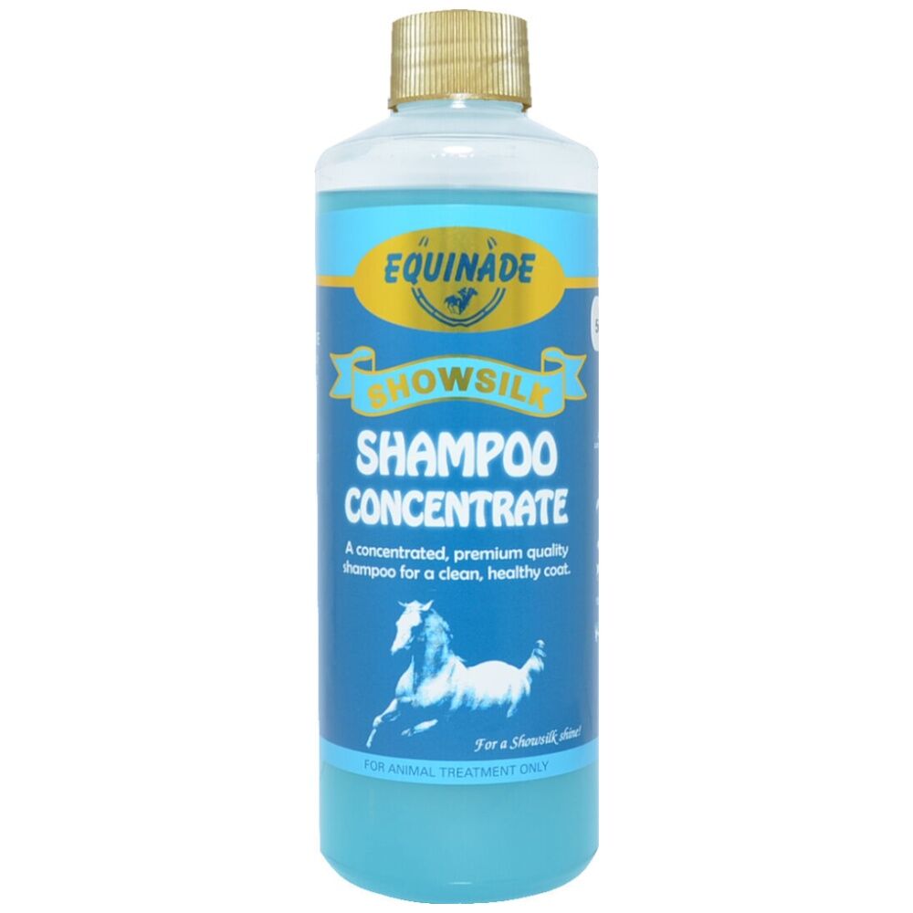 2PK Equinade Showsilk Glo Concentrate Horse Coat Grooming Care Shampoo 500ml