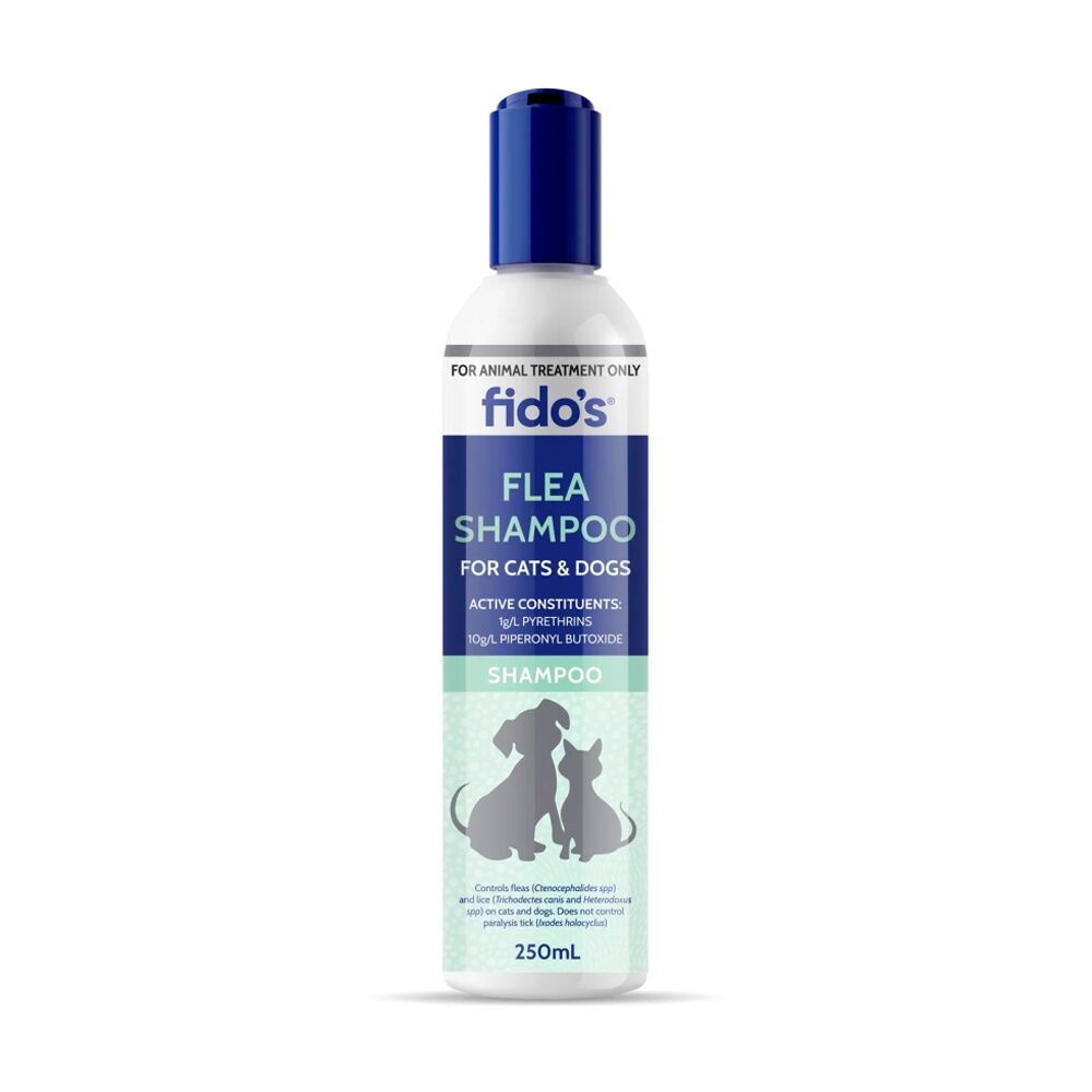 4PK Fidos Pet Dog & Cat Grooming Washing Care Shampoo Flea 250ml