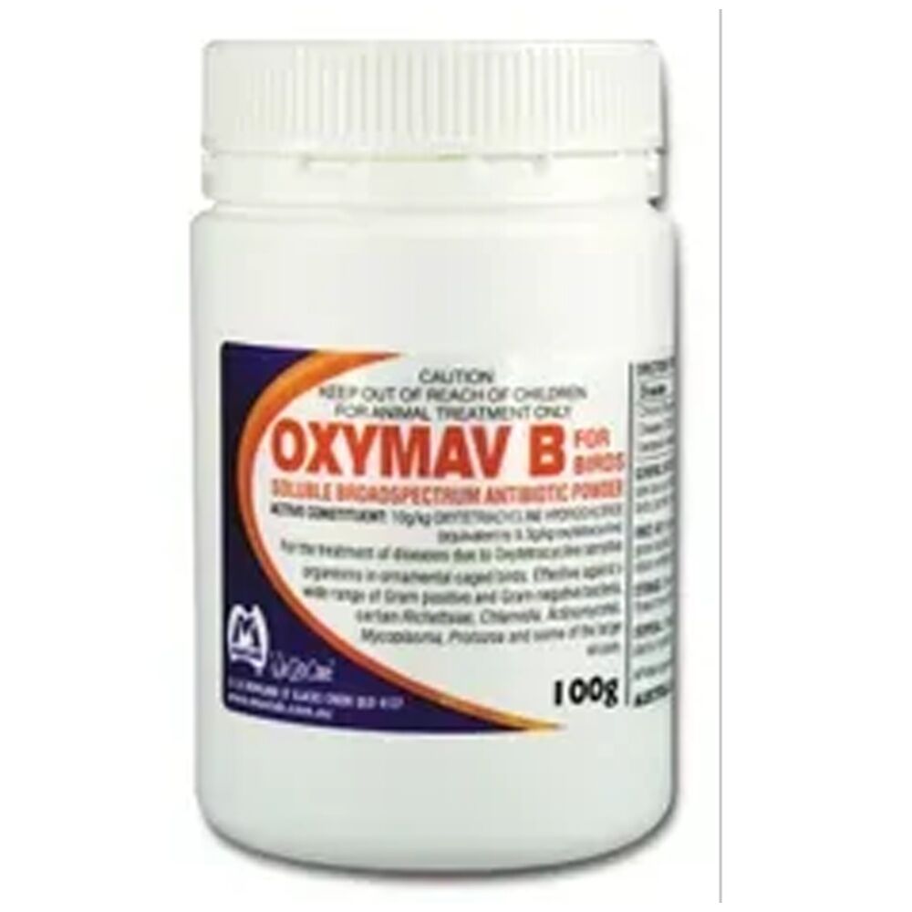 Fidos Oxymav B For Birds Antibiotic Powder Sealed Bottle 100g