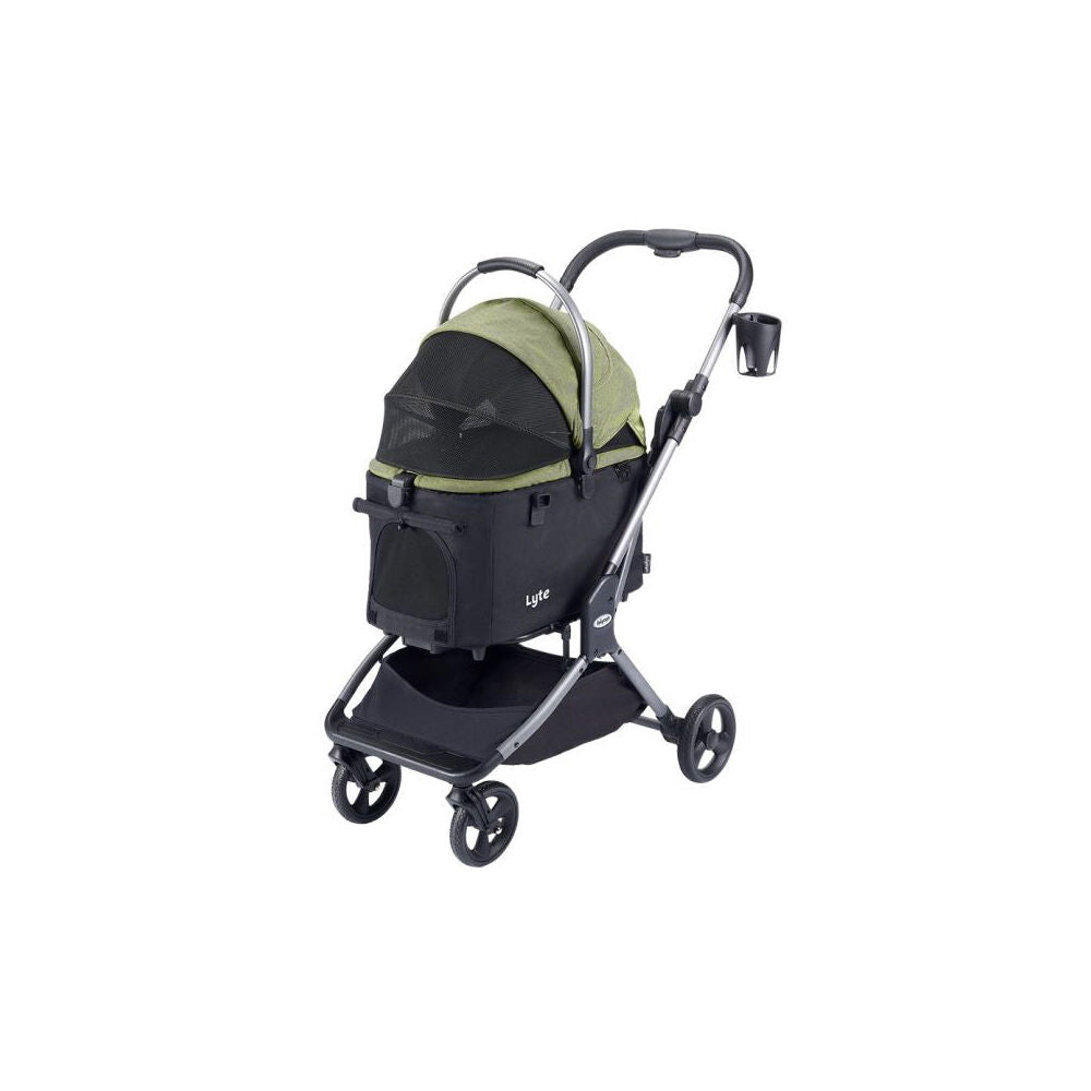Ibiyaya Lyte 3-In-1 Detachable Pet Stroller/Carrier For Dogs/Cats Medium Green