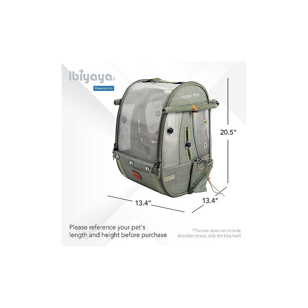 Ibiyaya Medium Trackpack/Carrier For Birds w/6 Accessories Jungle Green