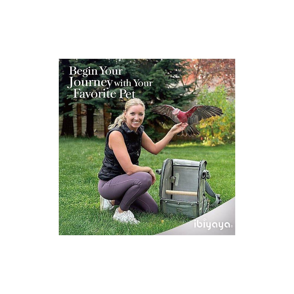 Ibiyaya Medium Trackpack/Carrier For Birds w/6 Accessories Jungle Green
