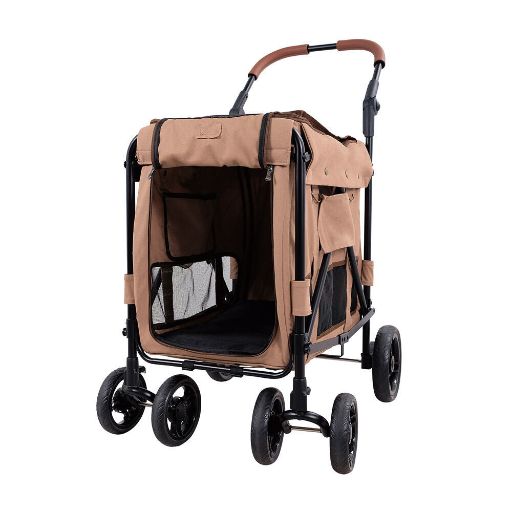 Ibiyaya Gentle Giant Dual Entry Pet Wagon/Carrier for Dogs up to 25kg Peach