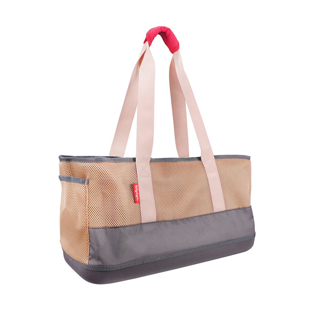 Ibiyaya Light Pet Carrier with Hardshell Base for Dachshunds & Long Pets Khaki