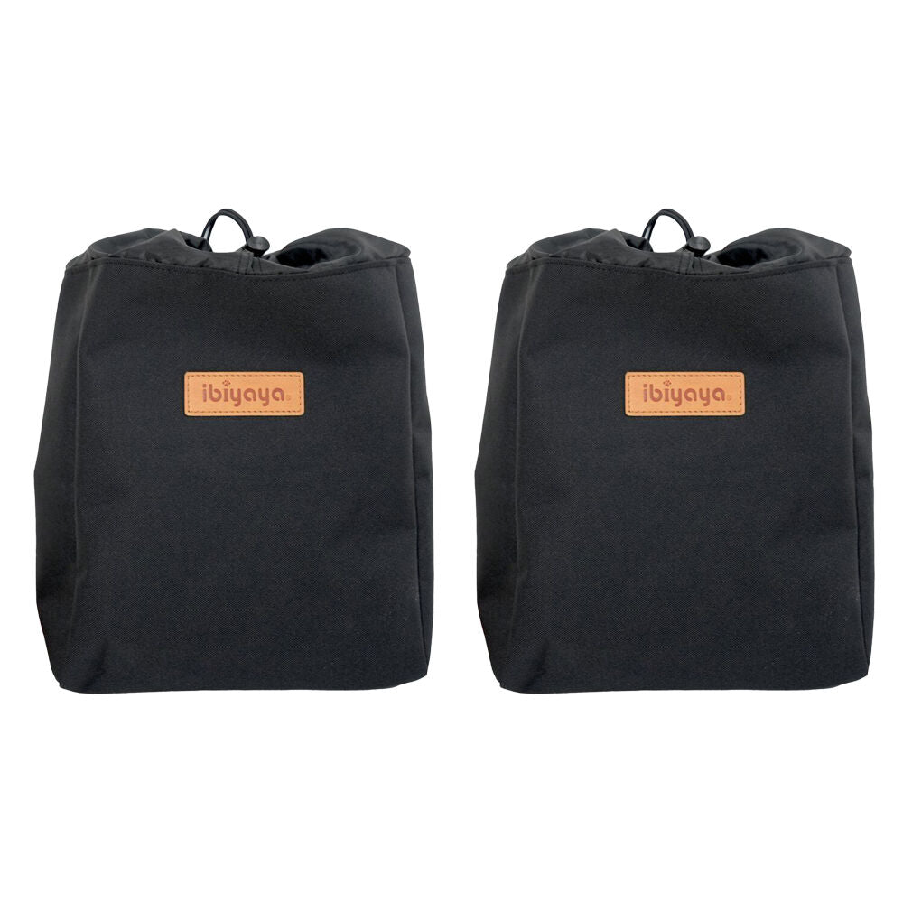 2PK Ibiyaya Molle Storage Pouch/Accessory for Pet Strollers/Carriers Black