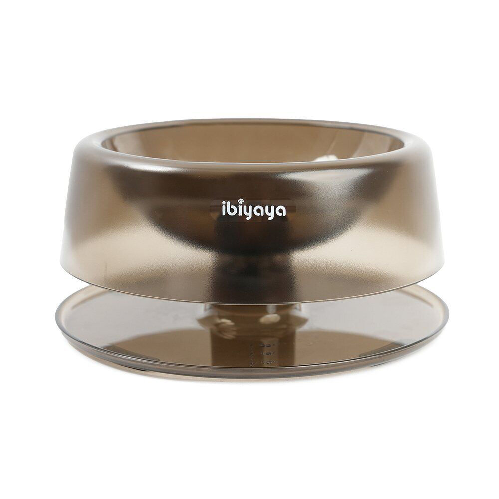 Ibiyaya Tilt-n-Serve Pet Feeding Bowl for Dogs/Cats 420ml Clear/Brown