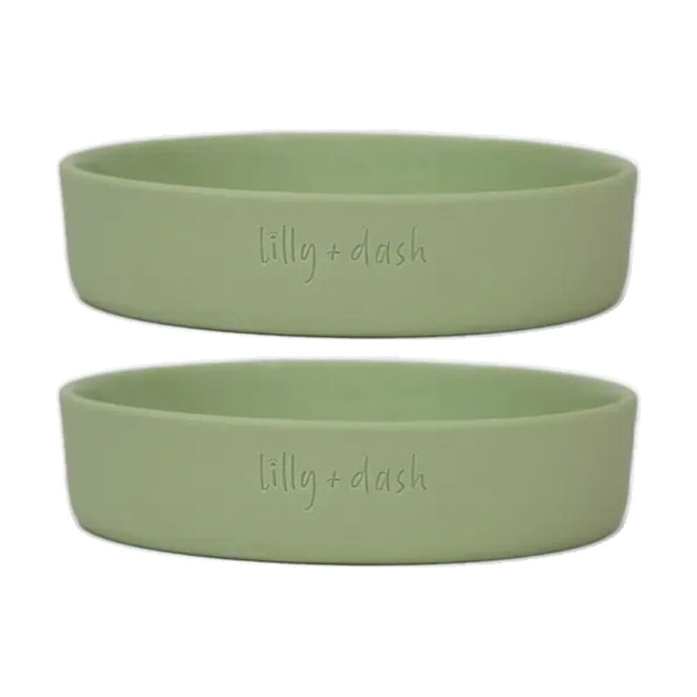 2PK Lilly & Dash Pet Cat Feeding Drinking Dish Bowl 265ml Mint