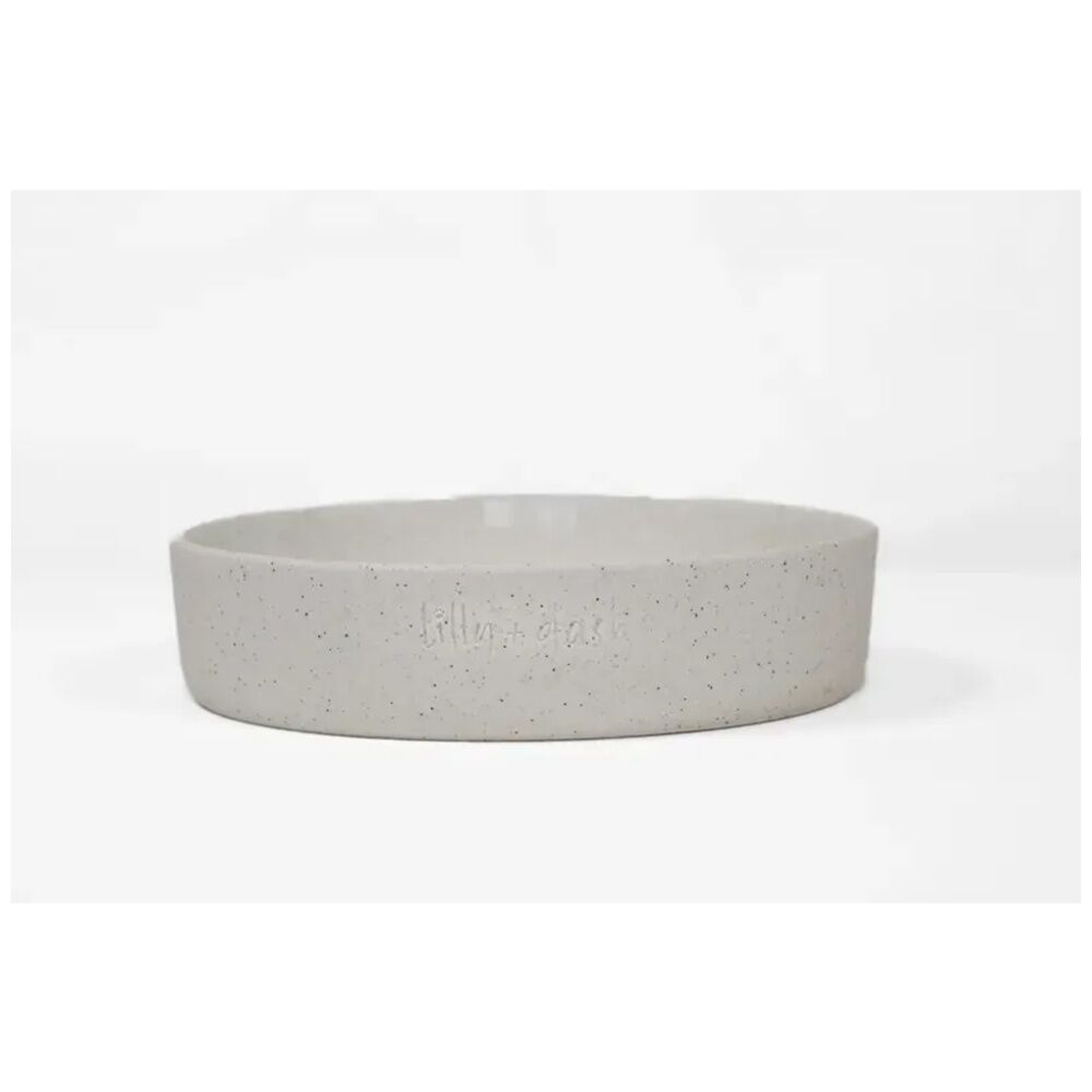 Lilly & Dash Pet Cat Feeding Drinking Dish Bowl 265ml Milk Speckle