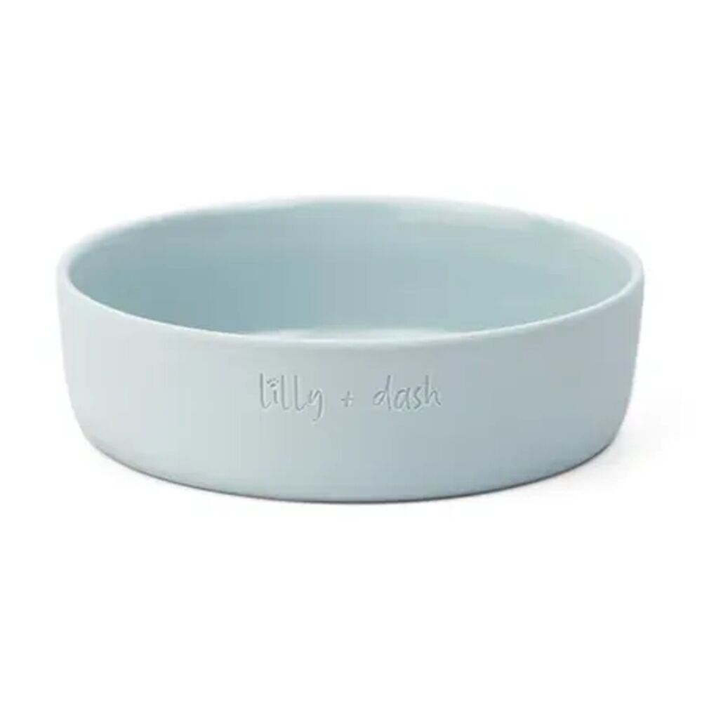 Lilly & Dash Pet Cat Feeding Drinking Dish Bowl 265ml Sky