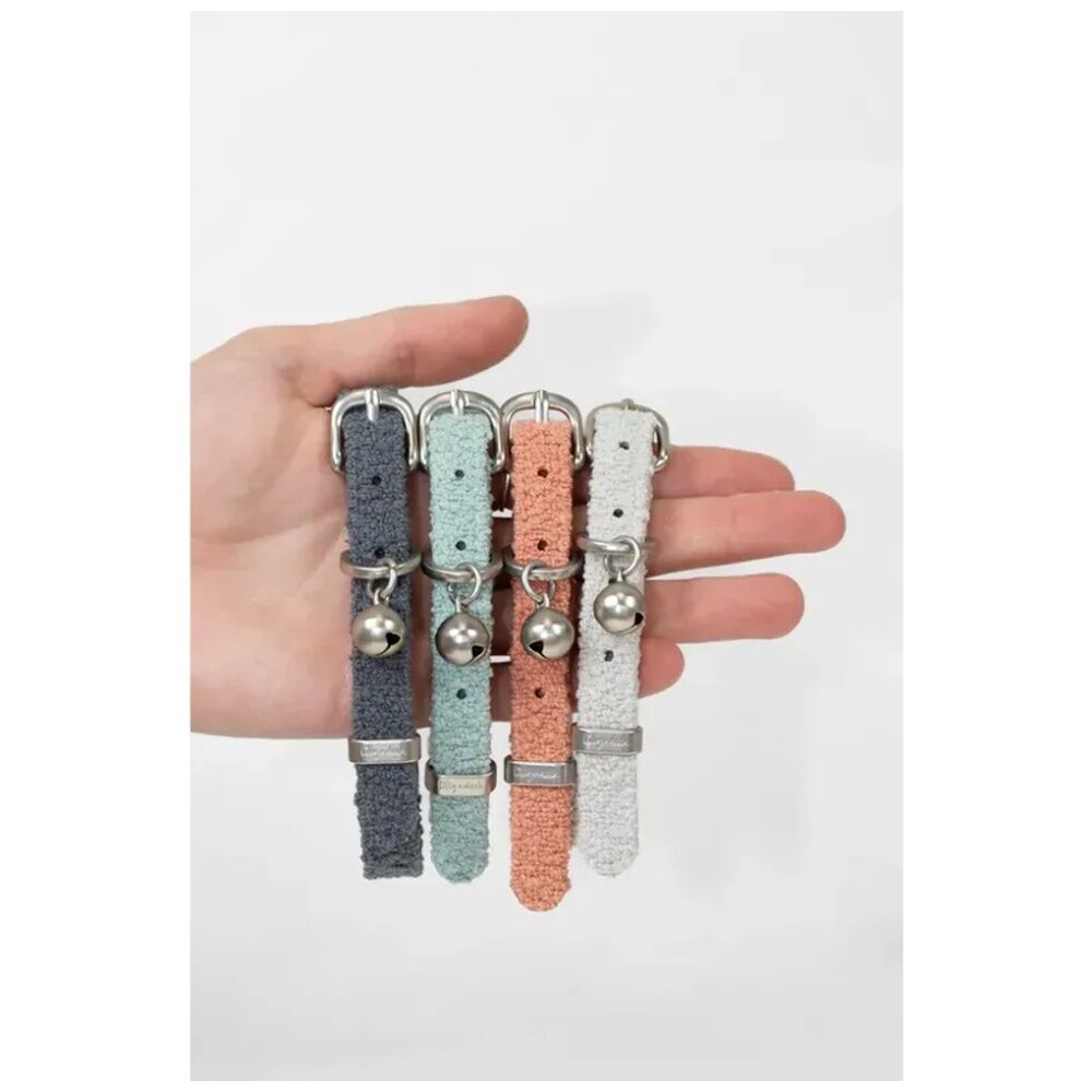 Lilly & Dash Adjustable Fit Cat Collar w/ Bell Charcoal